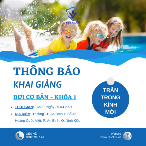 Thông báo Khai giảng Lớp Bơi Cơ bản – Khóa 1